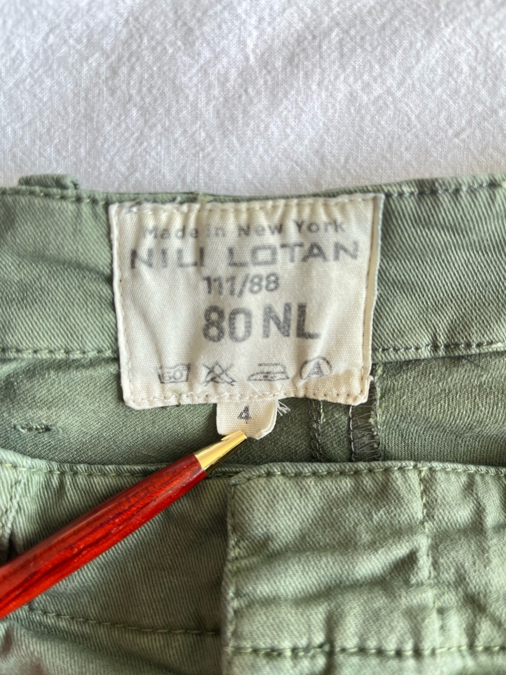 Nili Lotan Shon Cropped French Military Pants Army Green Size 4 Gorpcore Utility - Picture 6 of 16